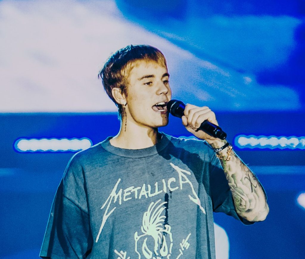 Justin Bieber bei einem Konzert